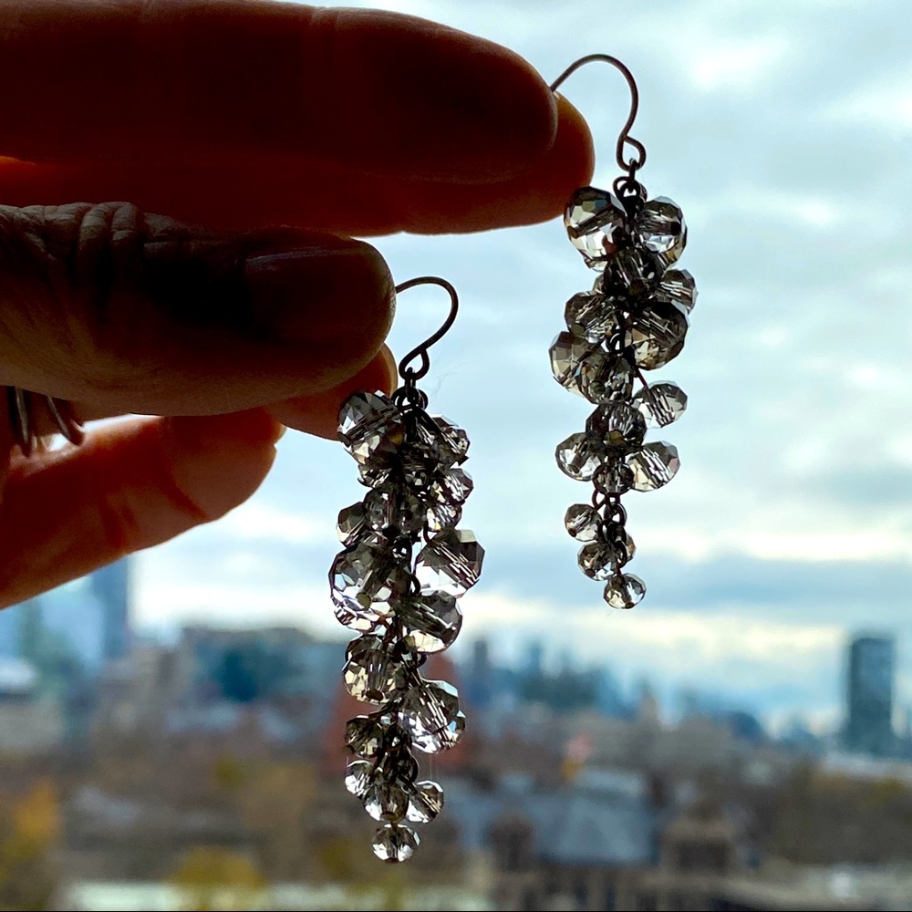 Glittery vintage earrings